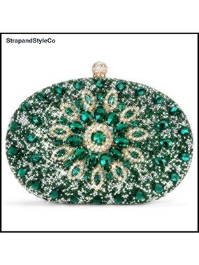 Rhinestone Clutch Evening Bag Crystal Sparkly Handbag